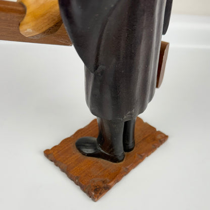 Vintage Hand Carved Wood Judge
