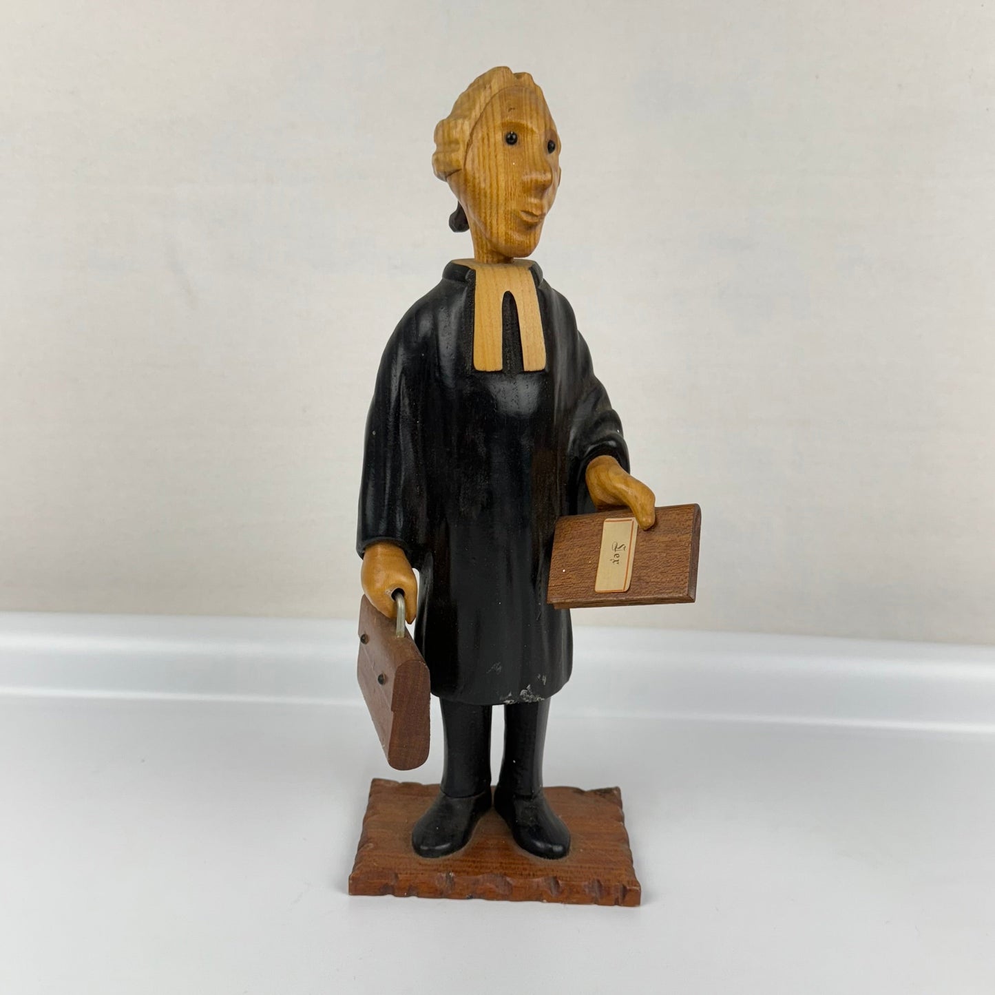 Vintage Hand Carved Wood Judge