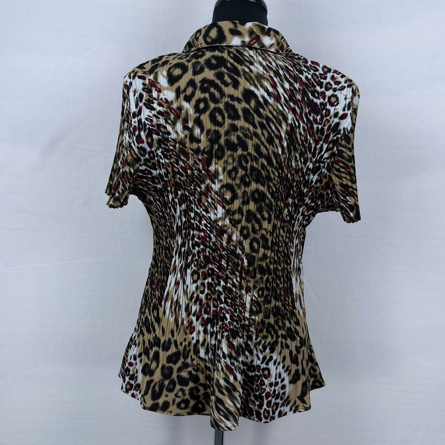 George leopard pleated blouse