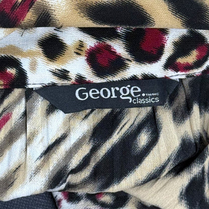 George leopard pleated blouse