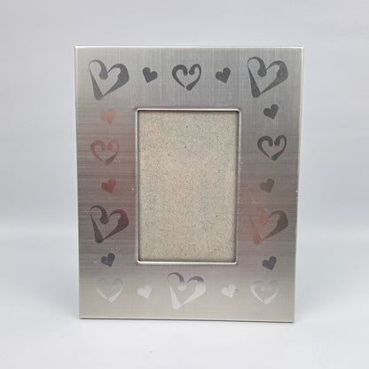 Silver heart frame