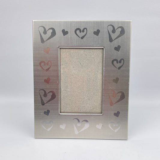 Silver heart frame