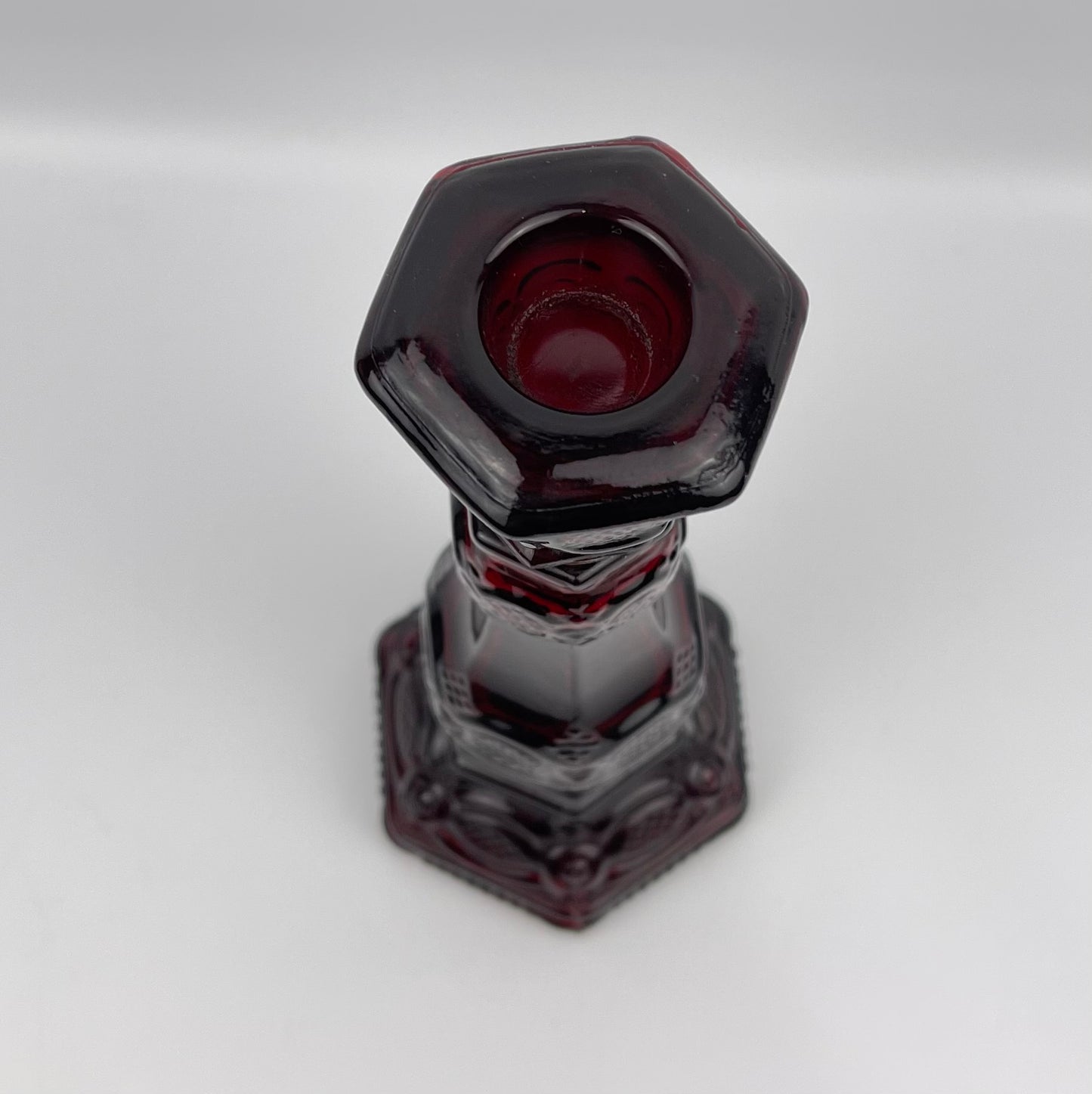 Vintage Avon Ruby Red candlestick