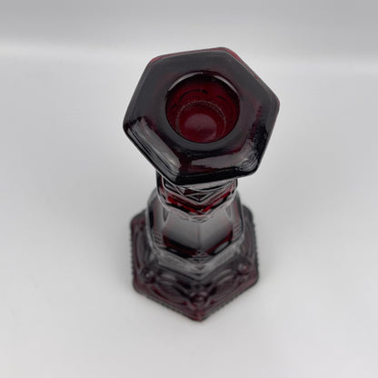 Vintage Avon Ruby Red candlestick