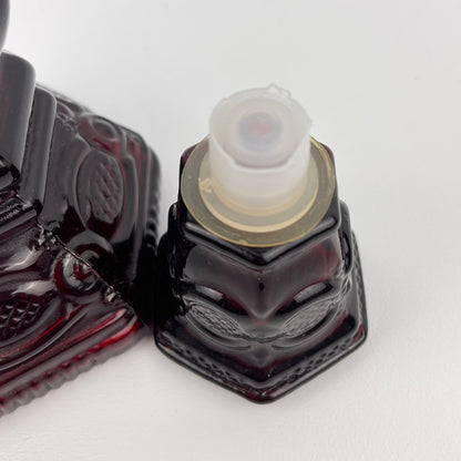 Vintage Avon Ruby Red candlestick