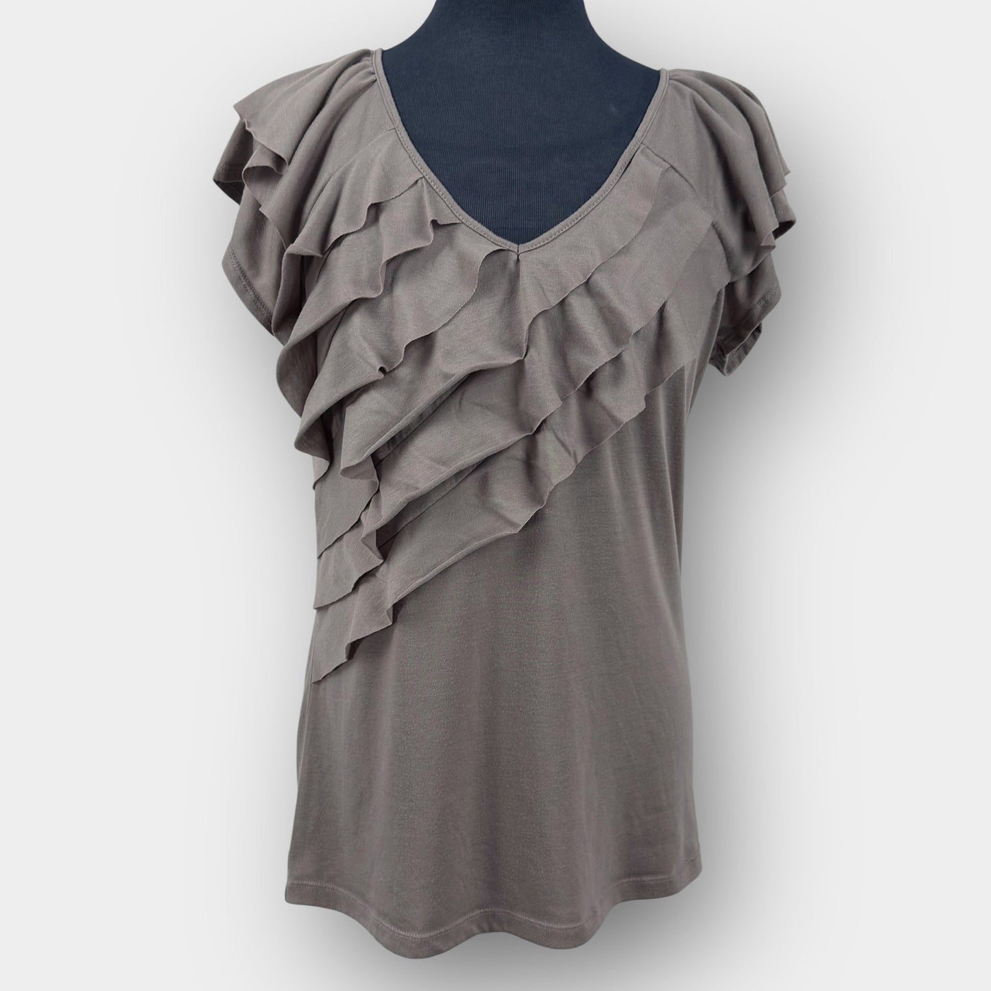 Majora ruffle knit top