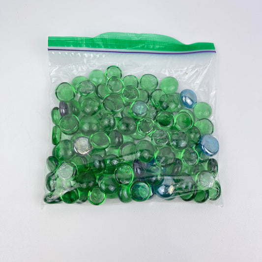 Green flat marbles bag