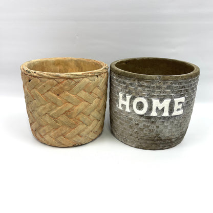 Ceramic planters x2