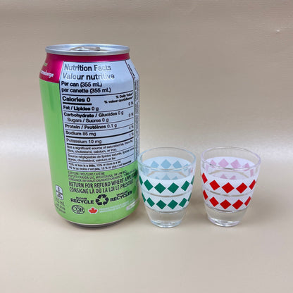 Diamond design shot glasses (2)