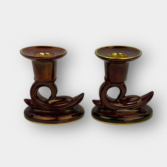 Carlton Ware Candlestick Pair