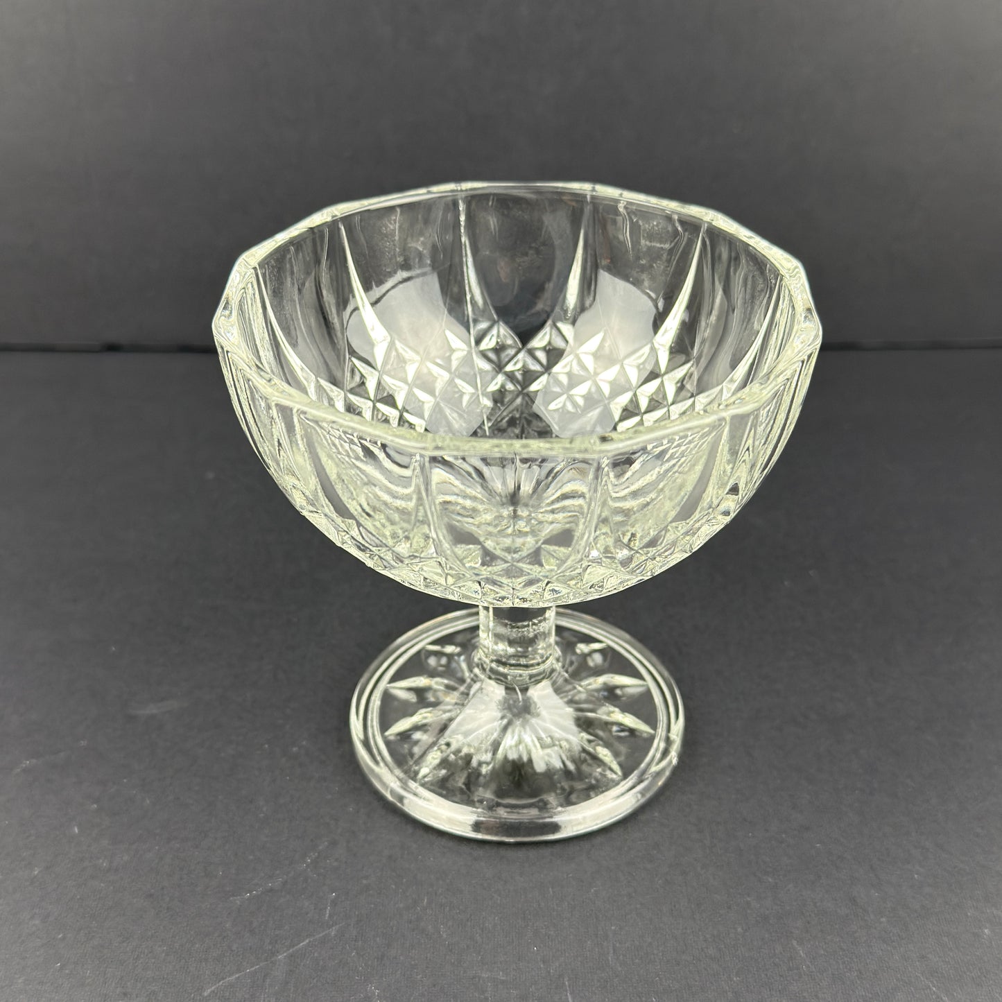 Pressed Glass Dessert Cup