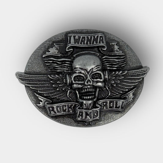 Skull Wings Belt Buckle