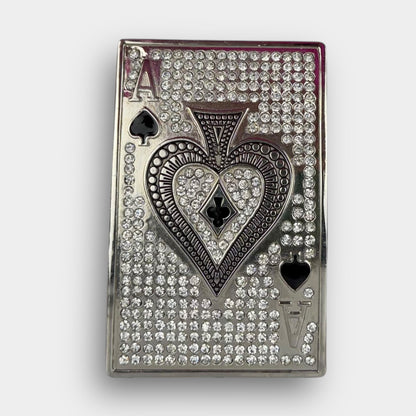 Ace of Spades Rhinestone Buckle