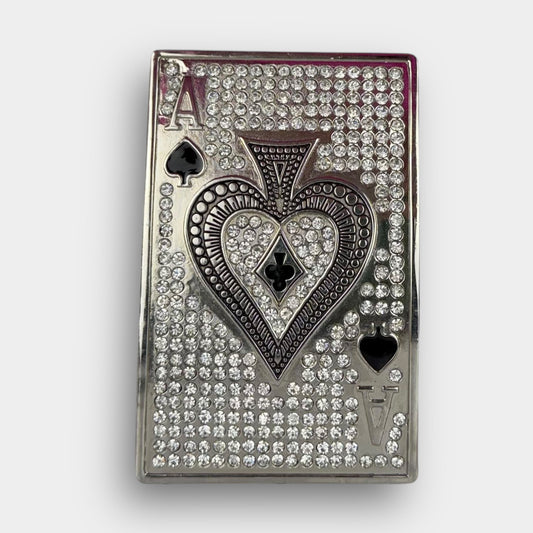 Ace of Spades Rhinestone Buckle