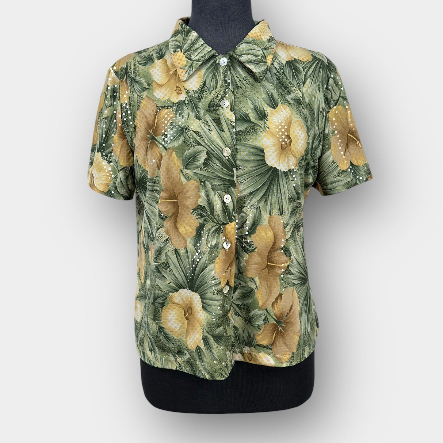Selene floral camp shirt