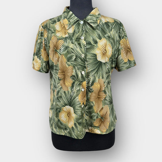 Selene floral camp shirt