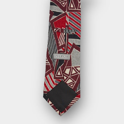 Albani geometric silk tie