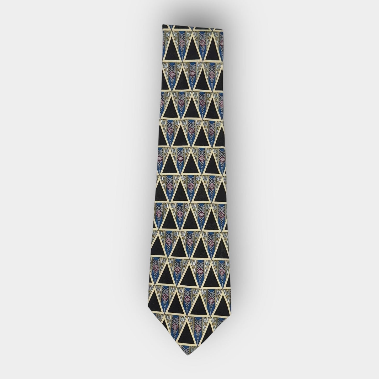Braemore geometric silk tie
