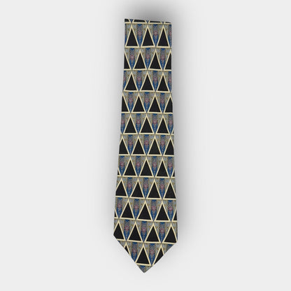 Braemore geometric silk tie