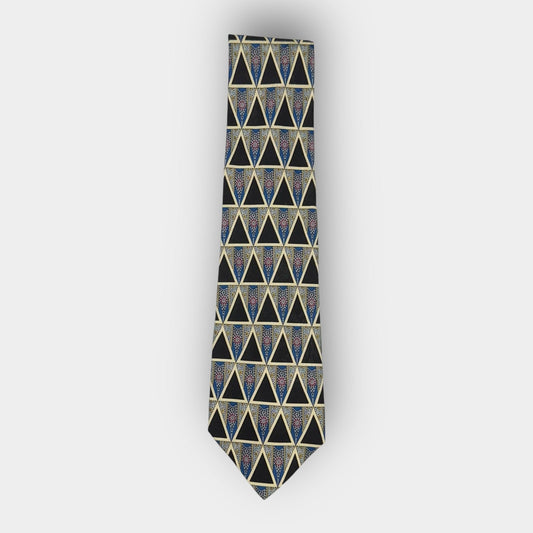 Braemore geometric silk tie