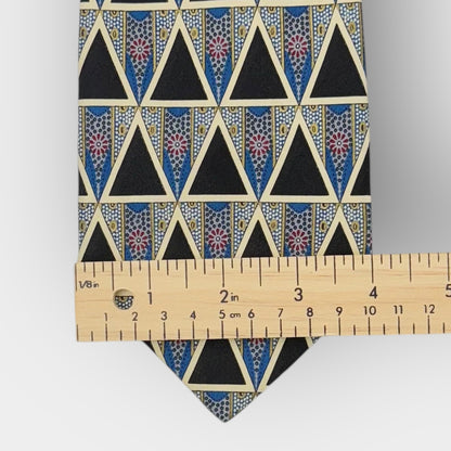 Braemore geometric silk tie