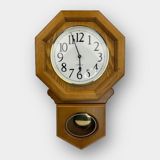 Oak Quartz Chime Wall Clock