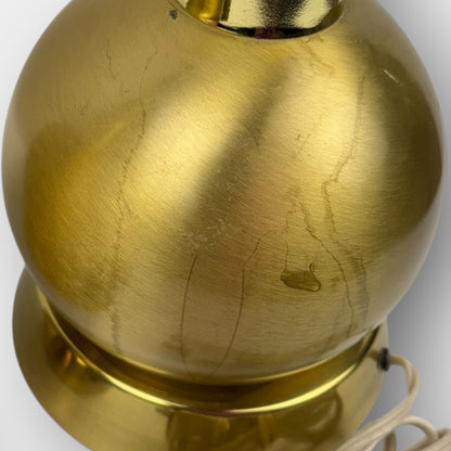 Brass Orb Table Lamp Pair