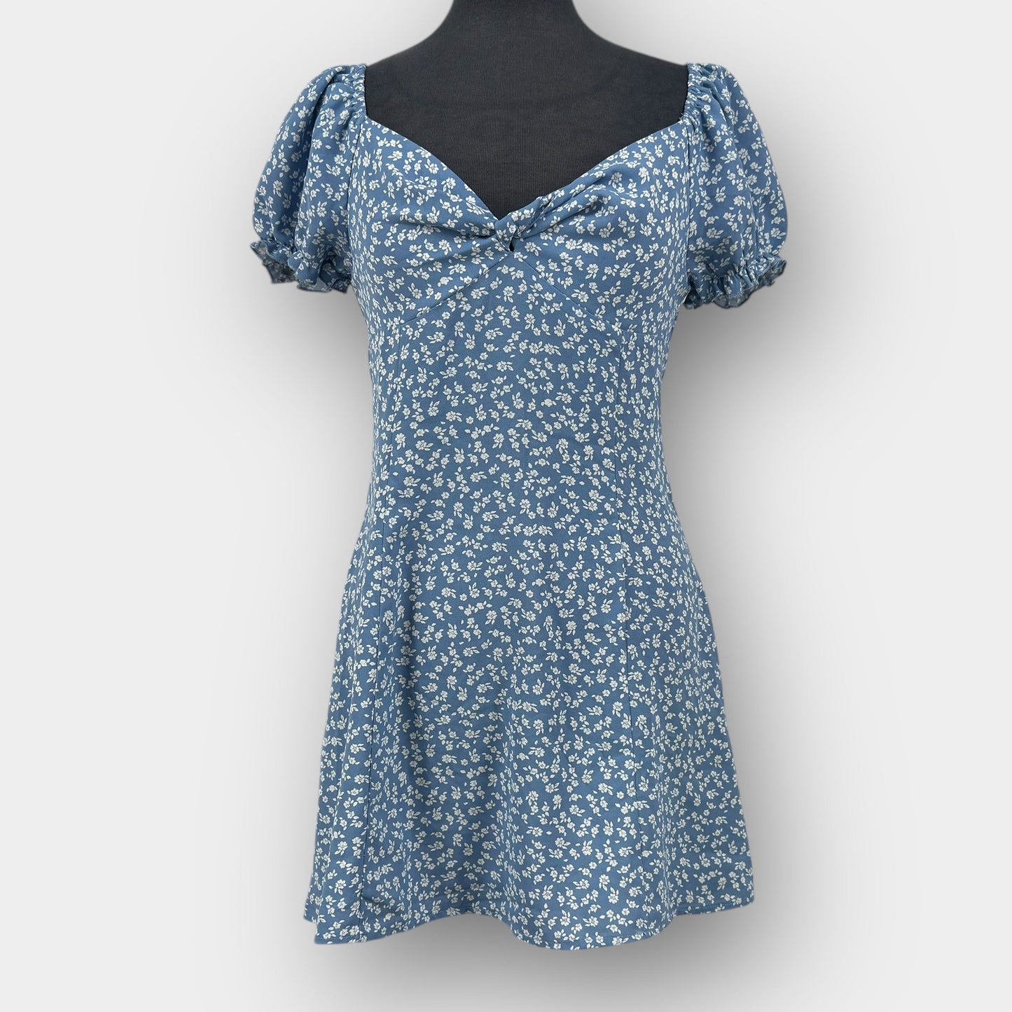 Shein floral puff mini dress