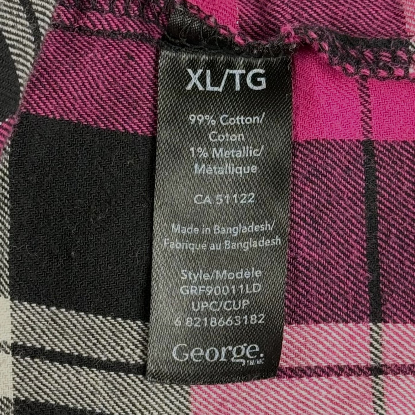George plaid flannel shirt