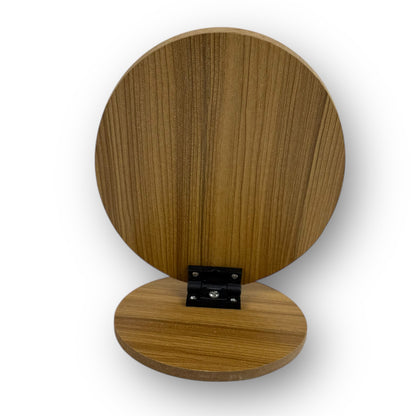 Wood Base Tabletop Mirror