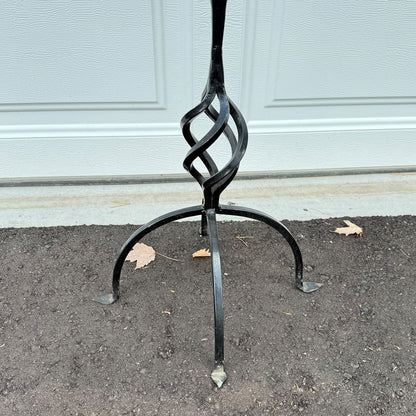Wrought iron floor candelabra