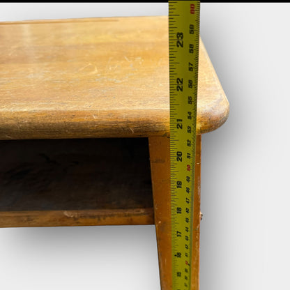 Vintage Solid Wood School Desk