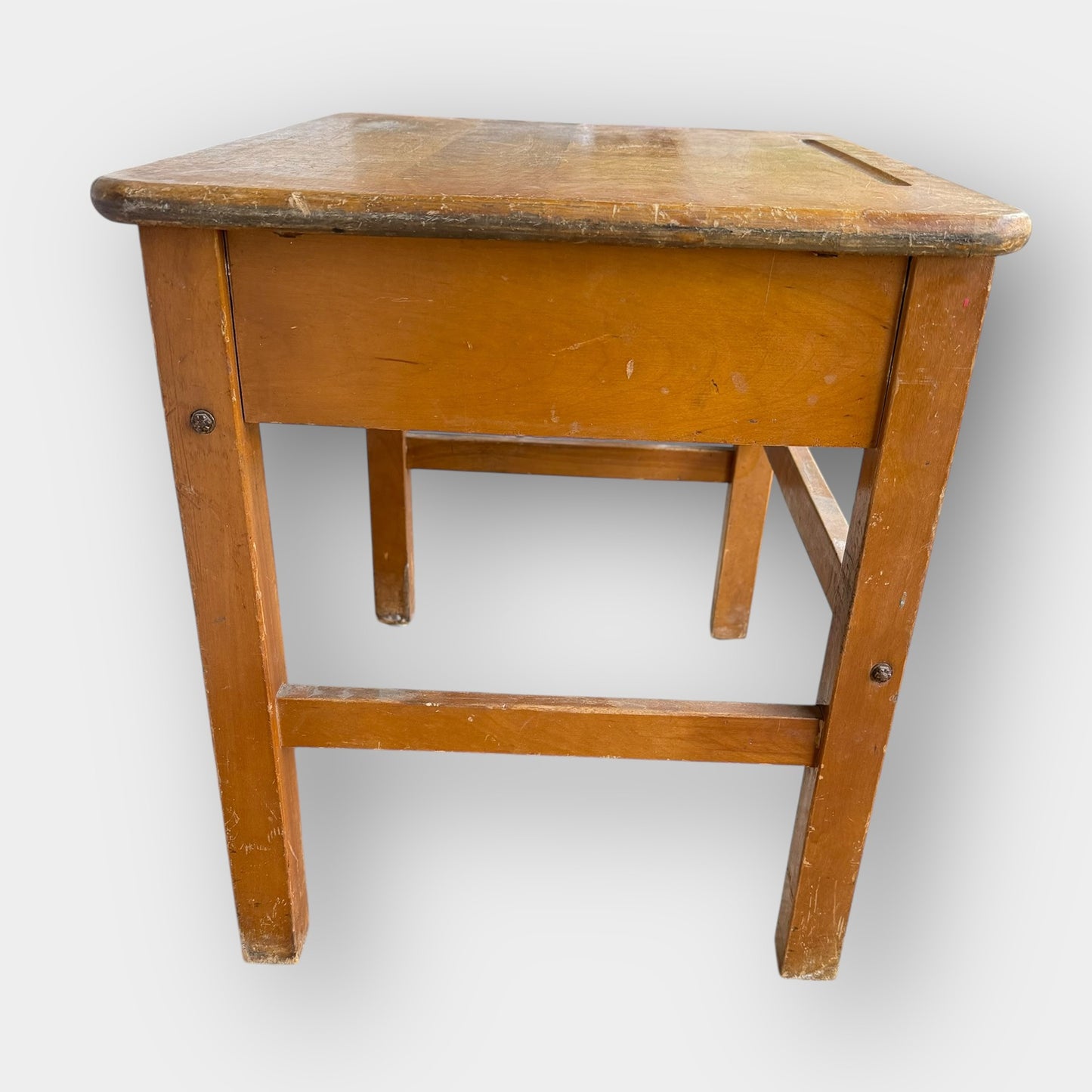 Vintage Solid Wood School Desk