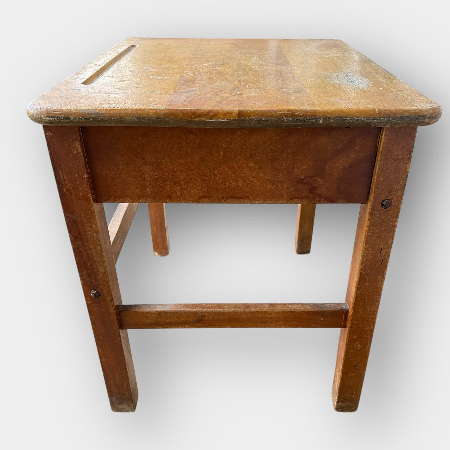 Vintage Solid Wood School Desk