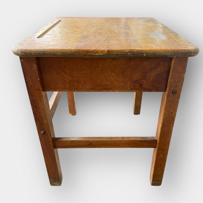 Vintage Solid Wood School Desk