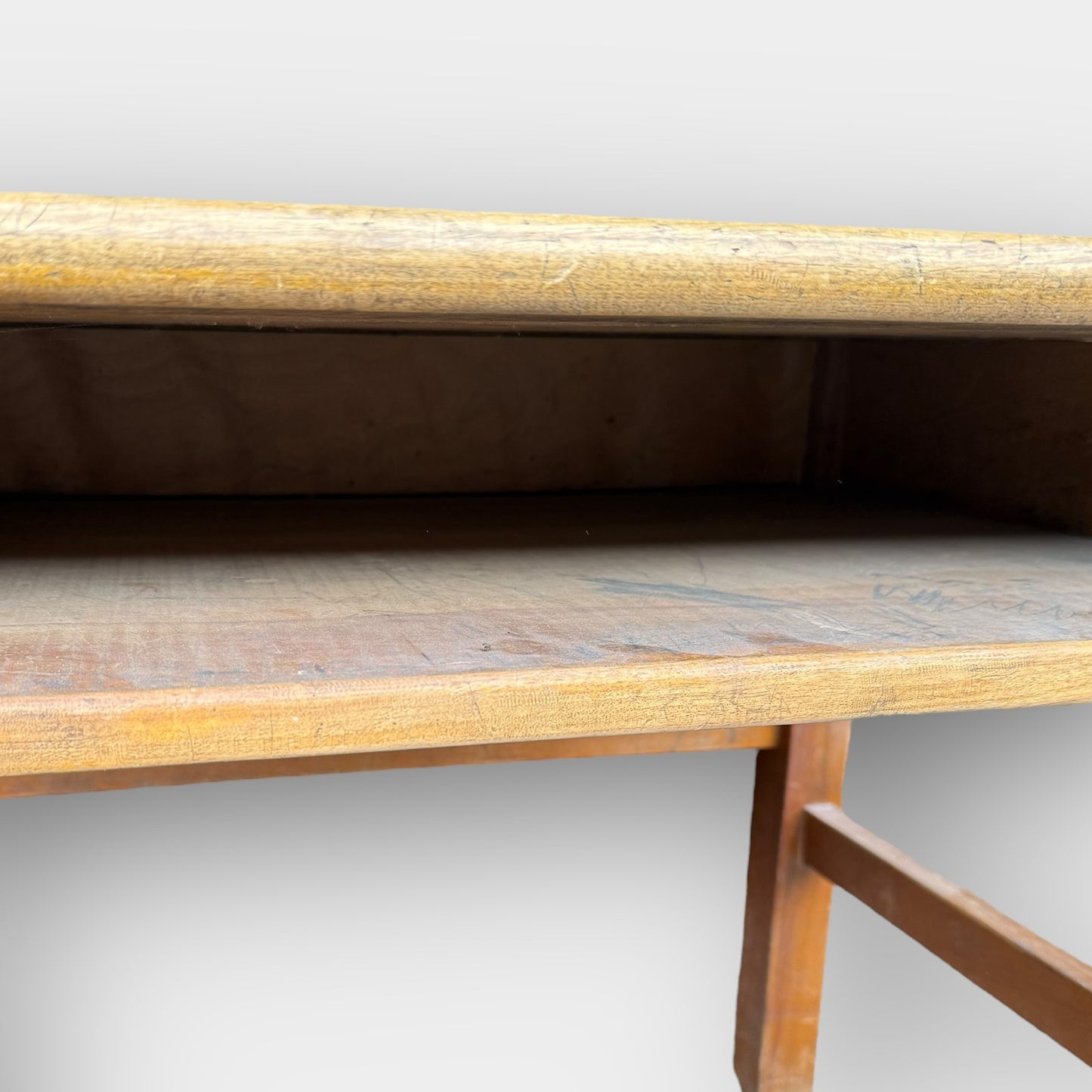 Vintage Solid Wood School Desk