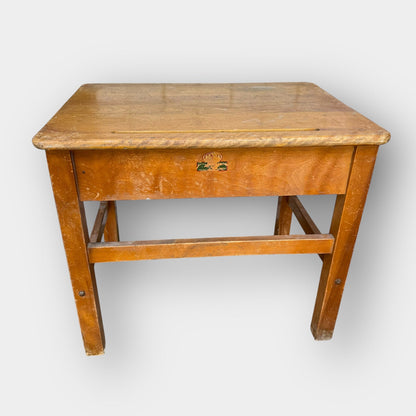 Vintage Solid Wood School Desk