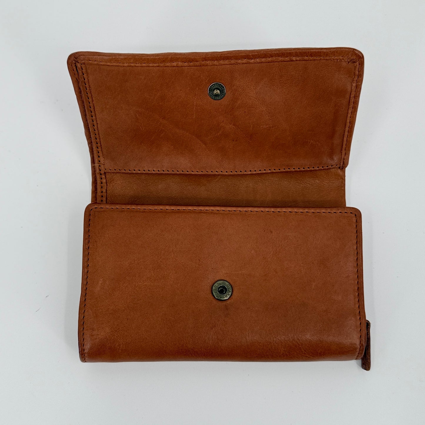 Woven Flap Leather Wallet