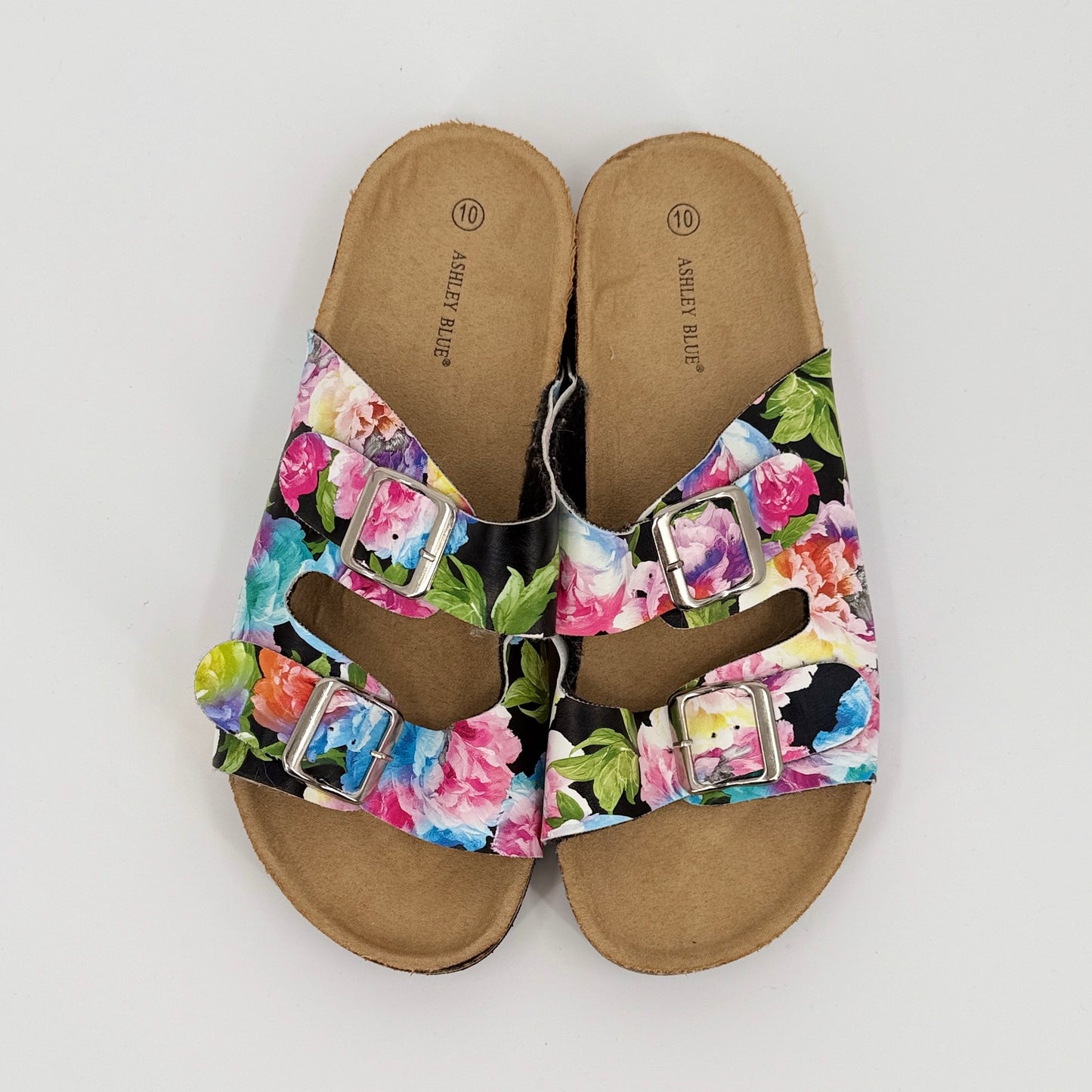 Ashley Blue Buckle Sandals (10)