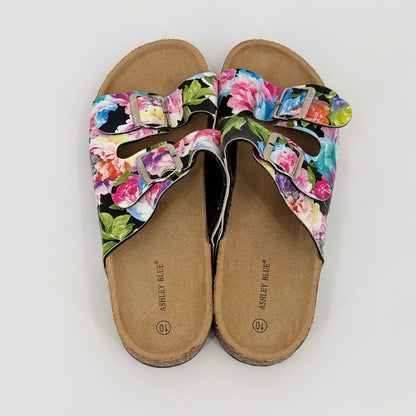Ashley Blue Buckle Sandals (10)