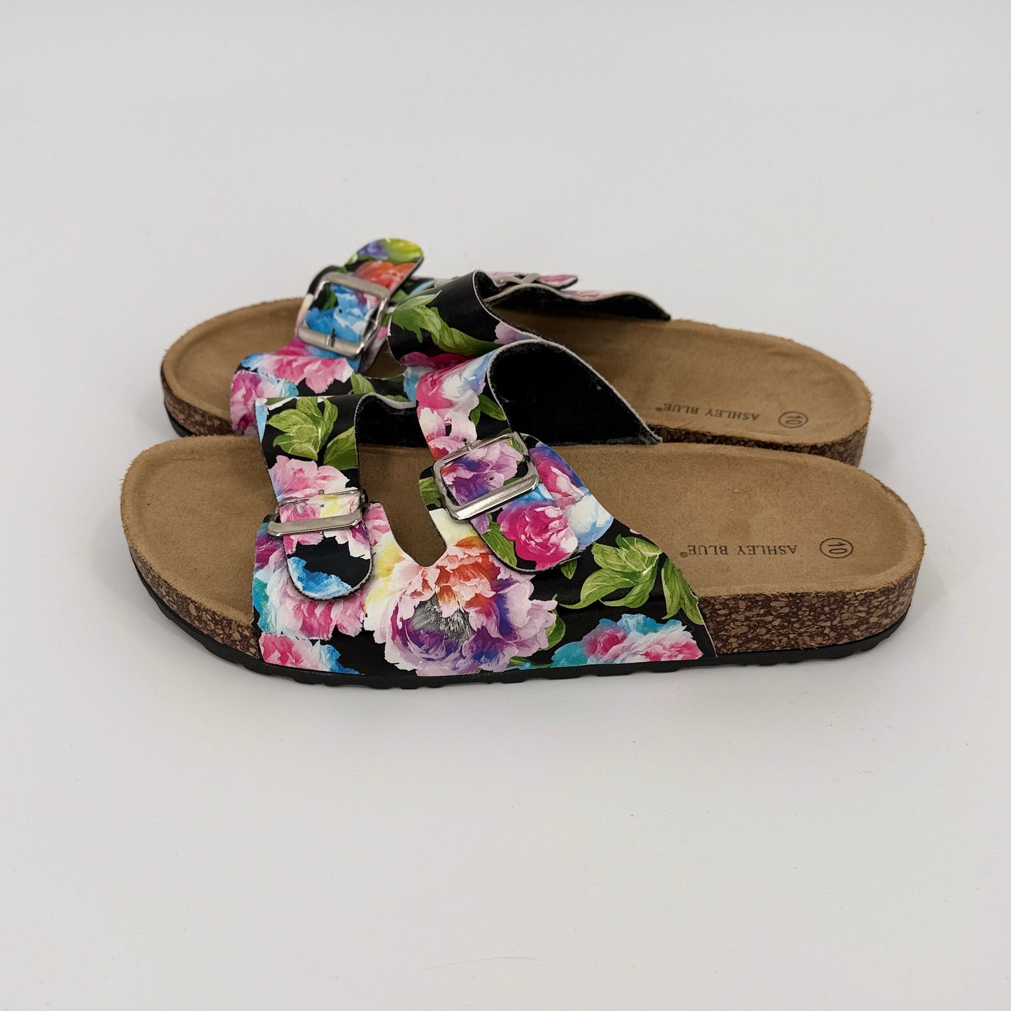 Ashley Blue Buckle Sandals (10)