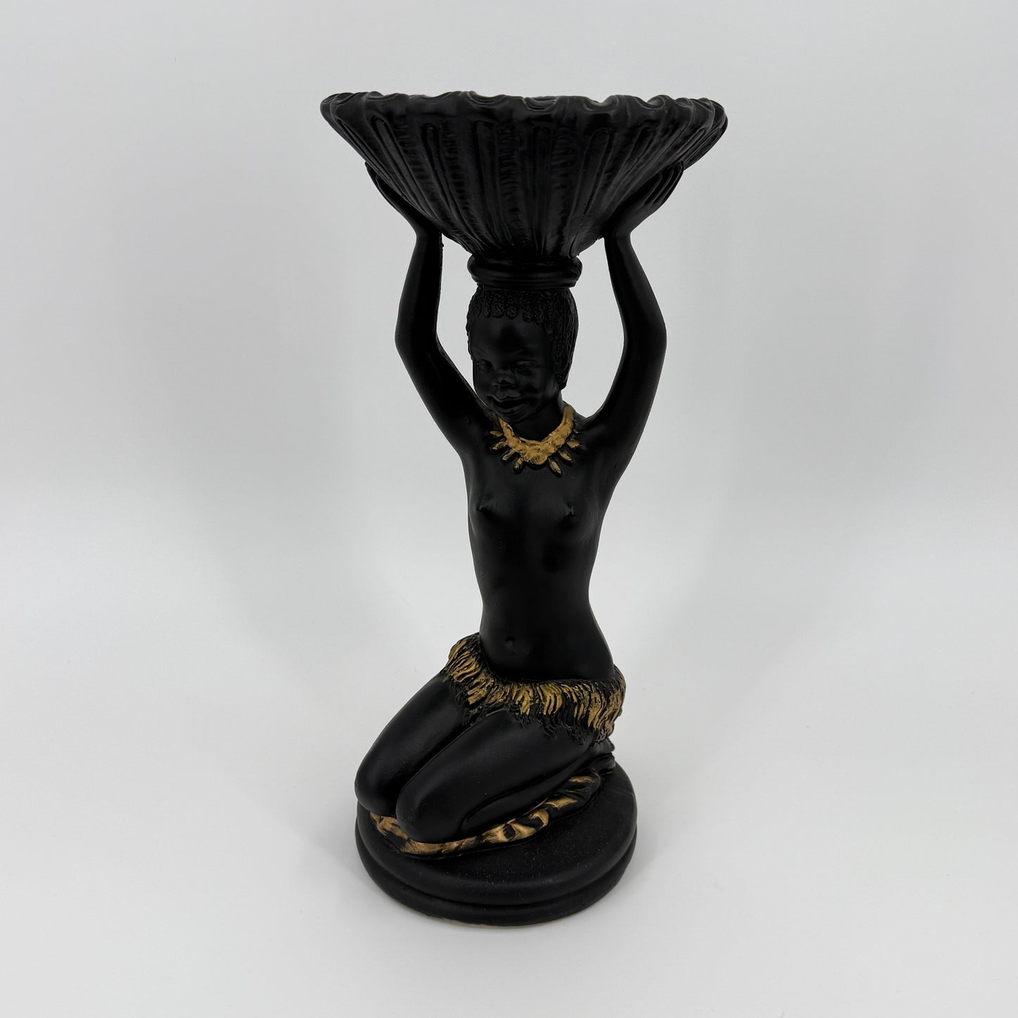 African Decor Bowl Figurine