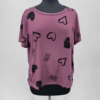 Shein Heart Print Top