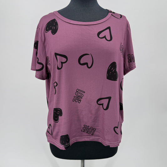 Shein Heart Print Top