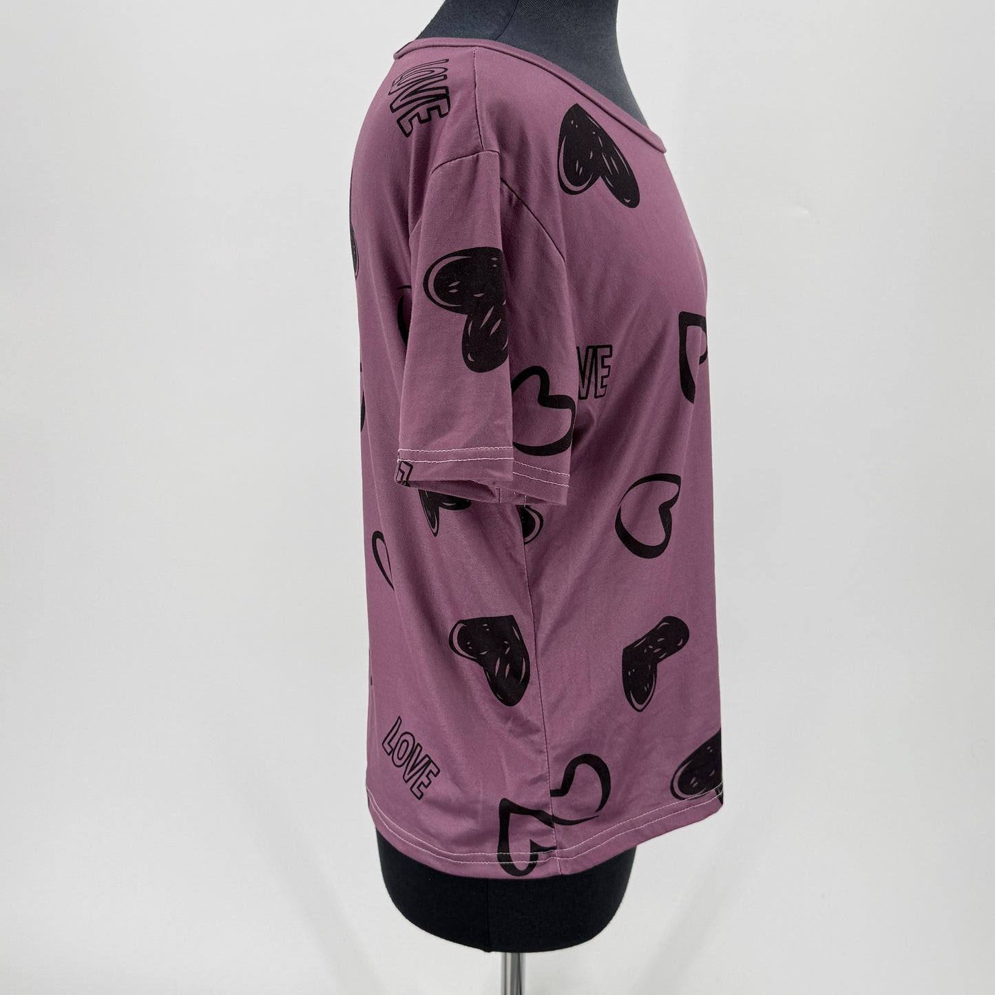 Shein Heart Print Top