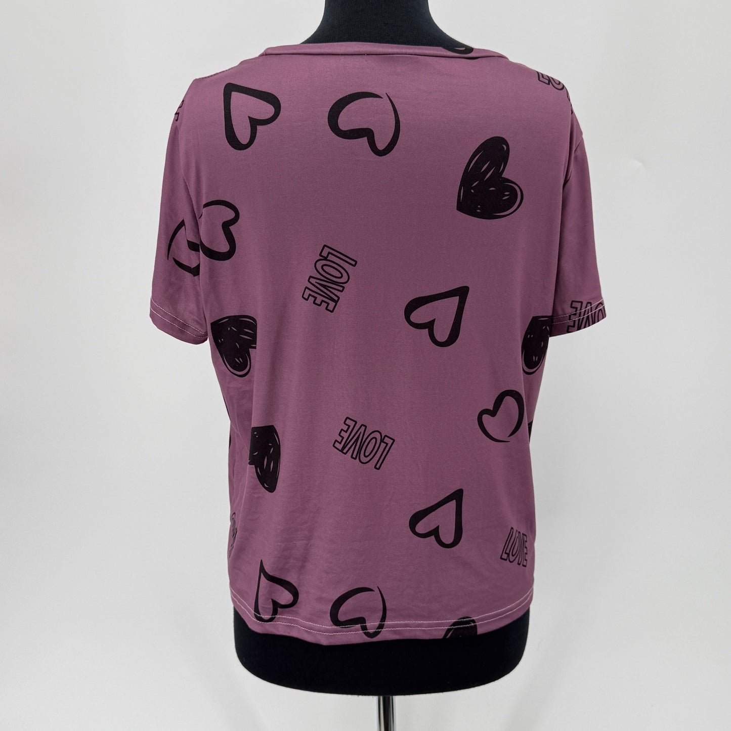 Shein Heart Print Top