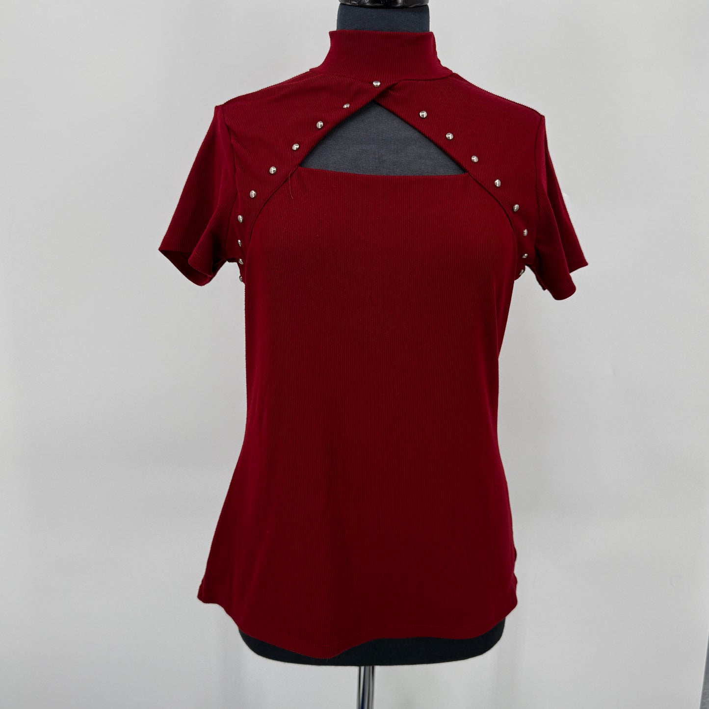 Lily Morgan Studded Cutout Top