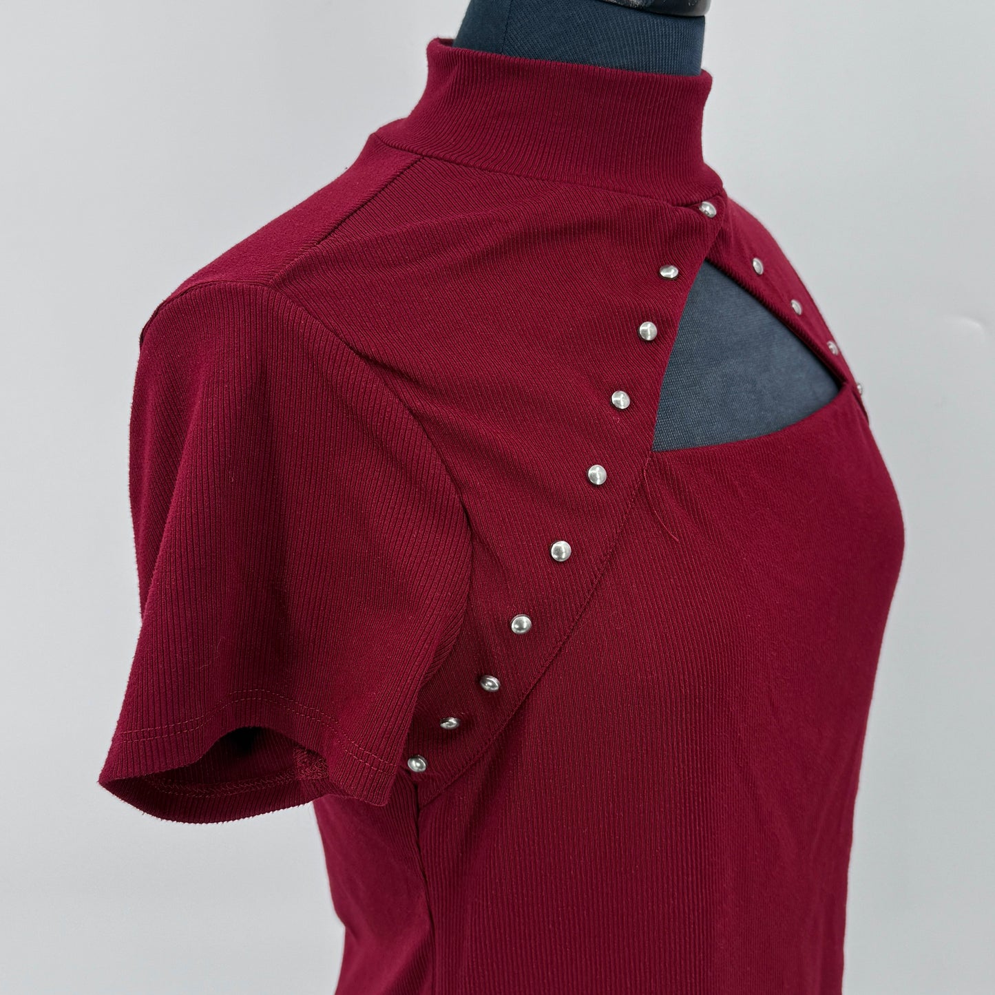 Lily Morgan Studded Cutout Top