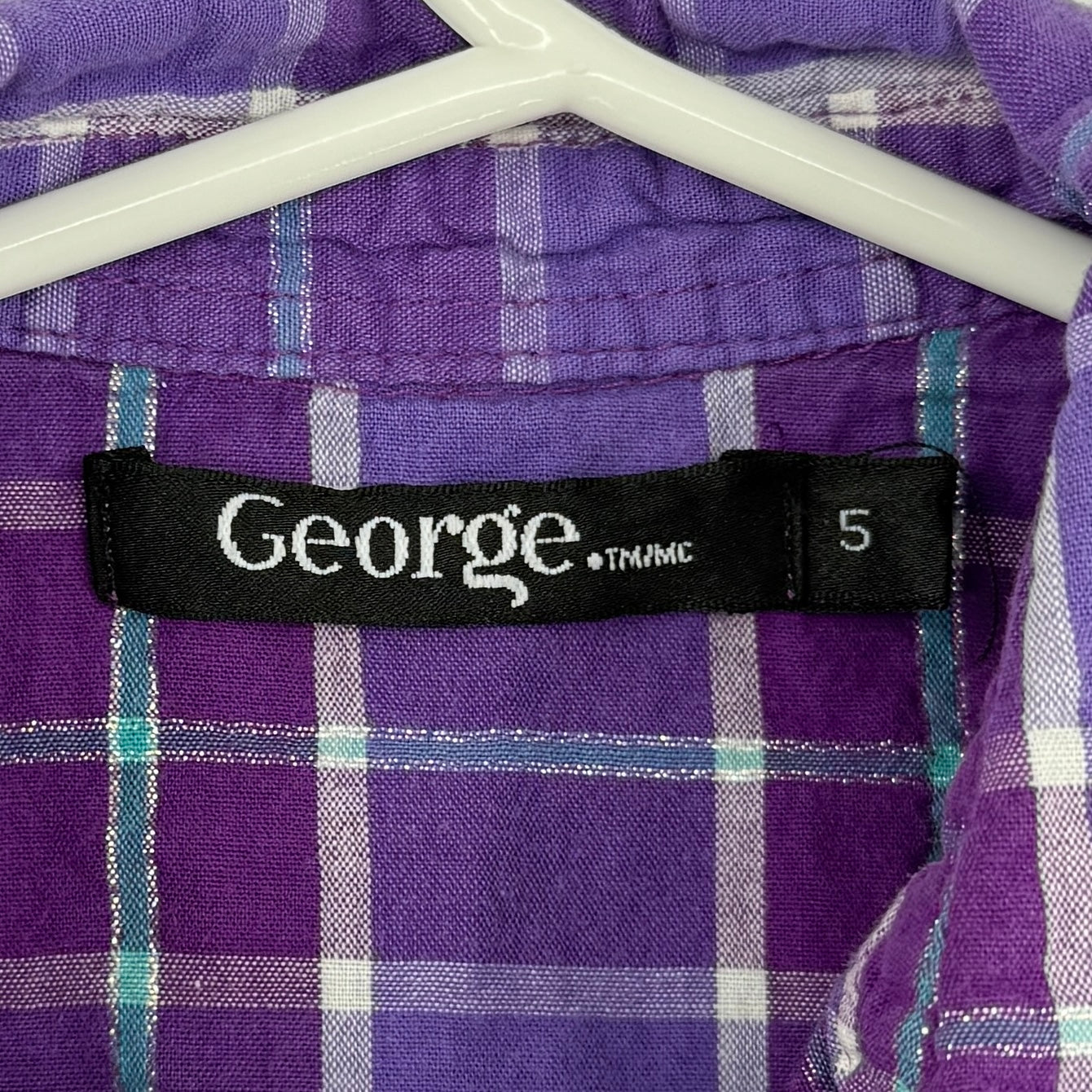 George Plaid Ruffle Shirt