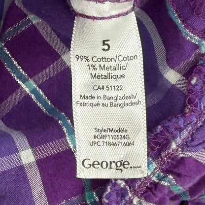 George Plaid Ruffle Shirt